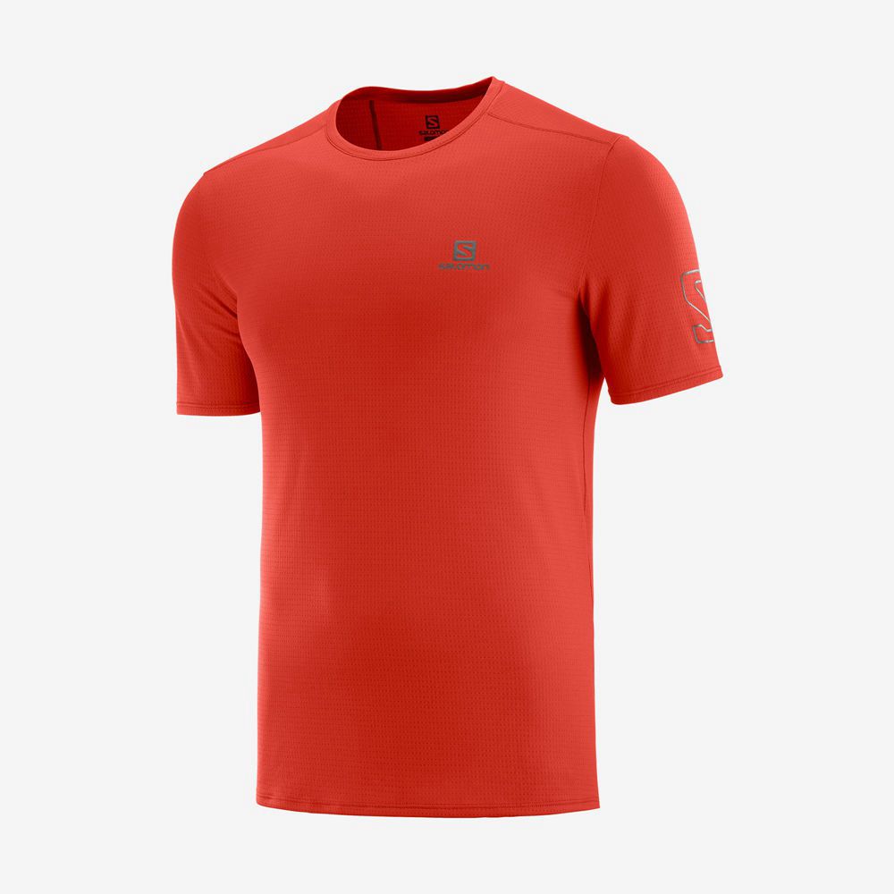 SALOMON XA TRAIL Philippines - Men's Tee Shirt - Orange | 380572-CIF